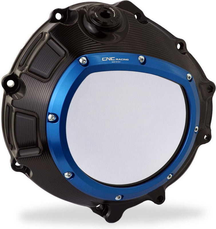 CNC Racing / シーエヌシーレーシング Clear clutch cover BMW - hydraulic control  Black/Blue | CA800BL