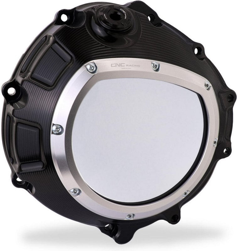 CNC Racing / シーエヌシーレーシング Clear clutch cover BMW - hydraulic control  Black/Silver | CA800BS