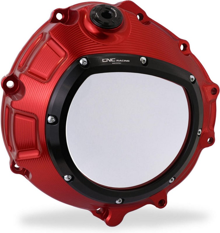 CNC Racing / シーエヌシーレーシング Clear clutch cover BMW - hydraulic control  Red/Black | CA800RB