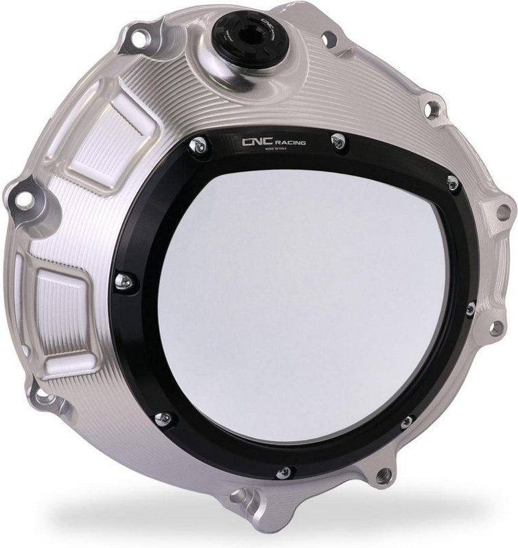 CNC Racing / シーエヌシーレーシング Clear clutch cover BMW - hydraulic control  Silver/Black | CA800SB