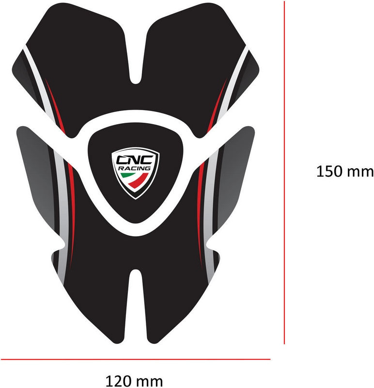 CNC Racing Fuel tank pad Ducati  Black | FP001B