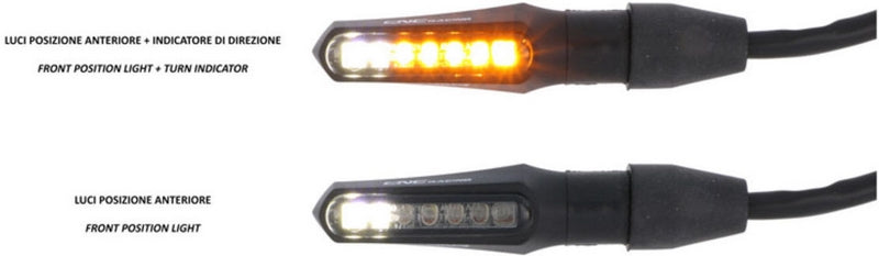 CNC Racing Turn indicator Task + front position light Led  Black | ID018B