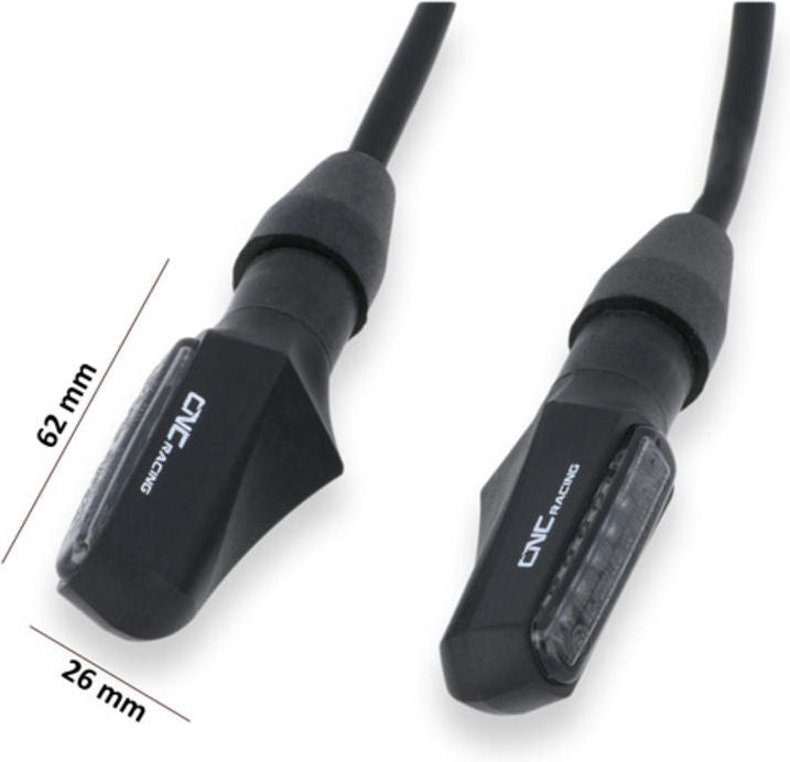 CNC Racing Turn indicator Task + rear position and stop light Led Approved  Black | ID019B