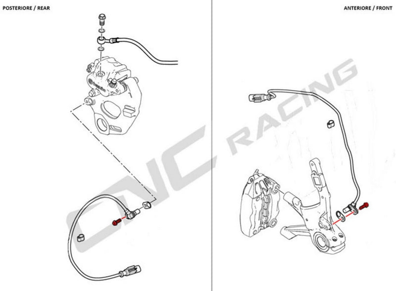 CNC Racing Speed sensor ABS screw M6x16 (1 pc) - Titanium  Titanium | KV377X