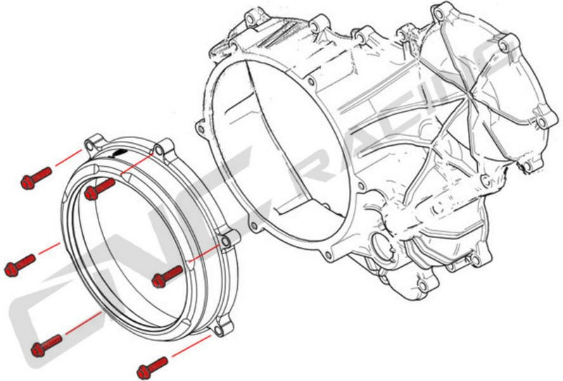 CNC Racing Clutch cover Ducati SBK Panigale series screw kit - Titanium  Titanium | KV430X
