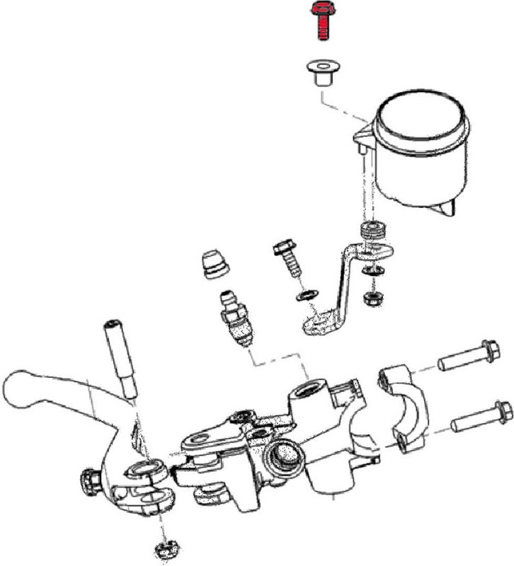CNC Racing / シーエヌシーレーシング Screw kit - Front brake fluid tank Aprilia RS660 | KV458