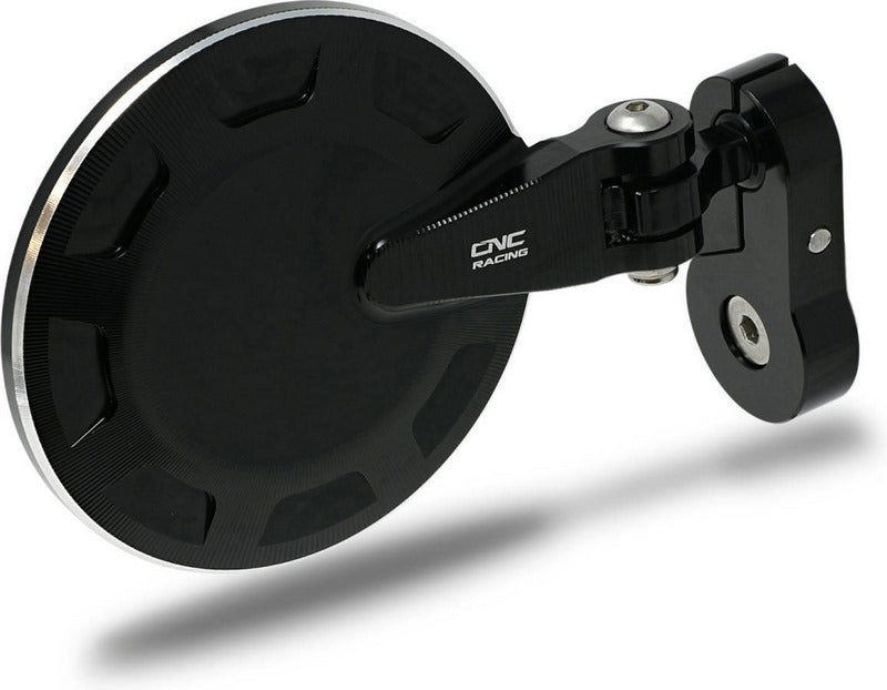 CNC Racing Bar end mirror Rocket right BICOLOR  Black/Silver | MR701BS