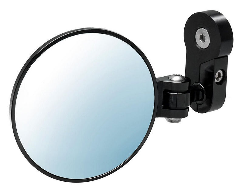 CNC Racing Bar end mirror Rocket left BICOLOR  Black/Silver | MR702BS