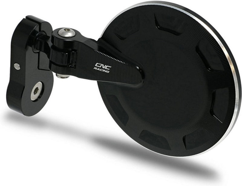 CNC Racing Bar end mirror Rocket left BICOLOR  Black/Silver | MR702BS