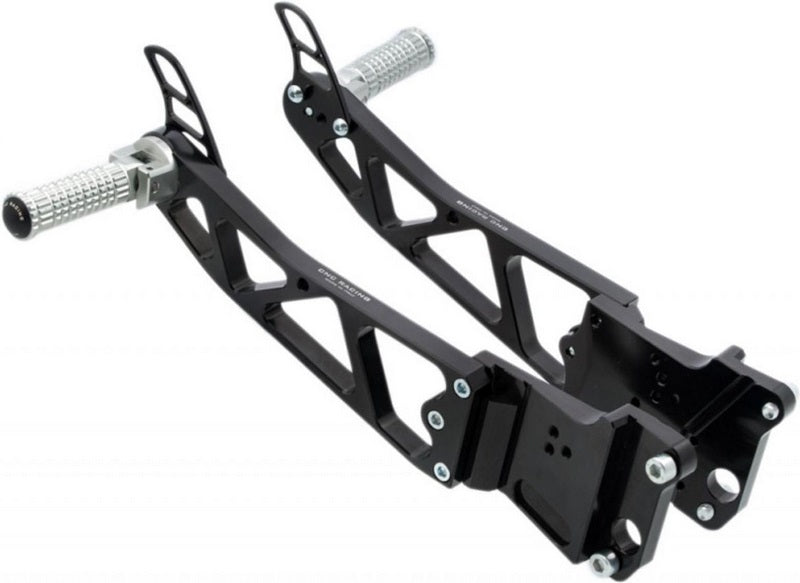 CNC Racing Adjustable rear sets passenger Ducati Monster 696 796 1100  Black | PE110B