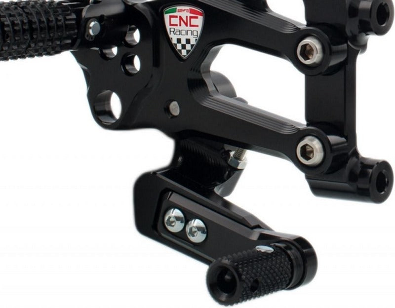 CNC Racing Adjustable rear sets RPS Ducati SBK Panigale series  Black | PE400B