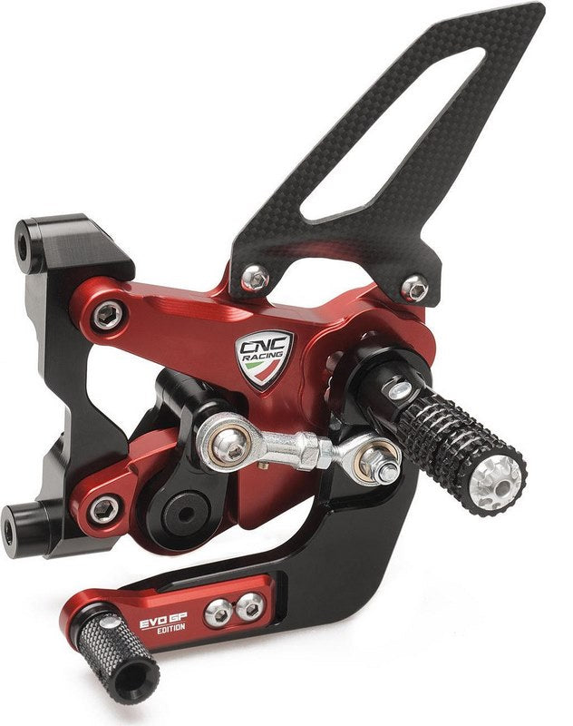 CNC Racing ADJUSTABLE REAR SETS DUCATI PANIGALE SERIES EVO GP Edition  Red | PE400GP