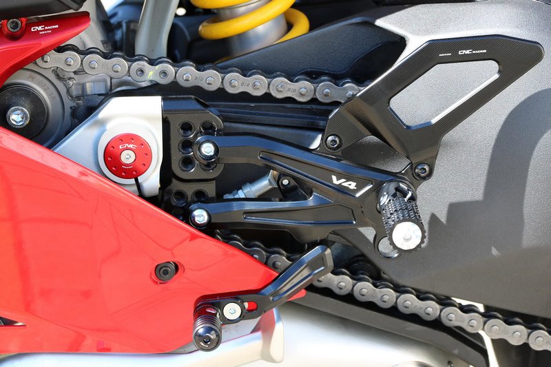 CNC Racing Adjustable rear sets RPS Ducati Panigale V4 series for V4  V4 S and V4 Speciale | PE406