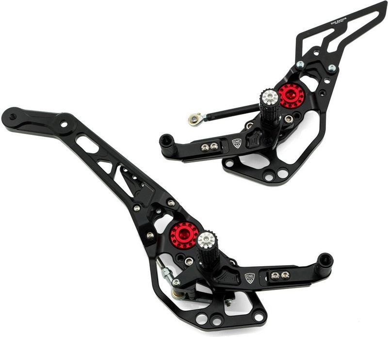 CNC Racing Adjustable rear sets rider Ducati Hypermotard 821/939  Black | PE430B
