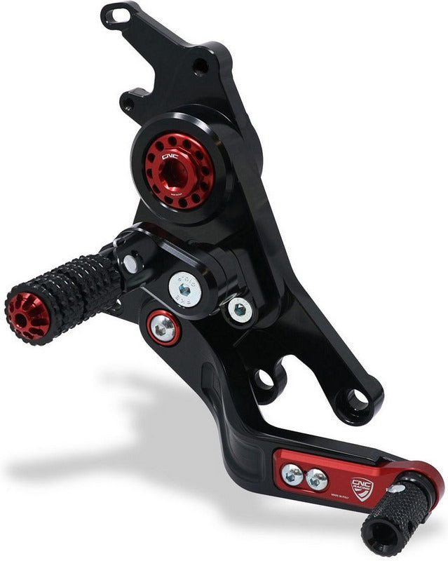 CNC Racing Adjustable rear sets rider Ducati Hypermotard 950  Black/Red | PE432BR