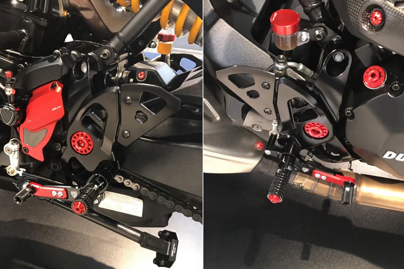 CNC Racing ADJUSTABLE REAR SETS DUCATI  Black | PE444B