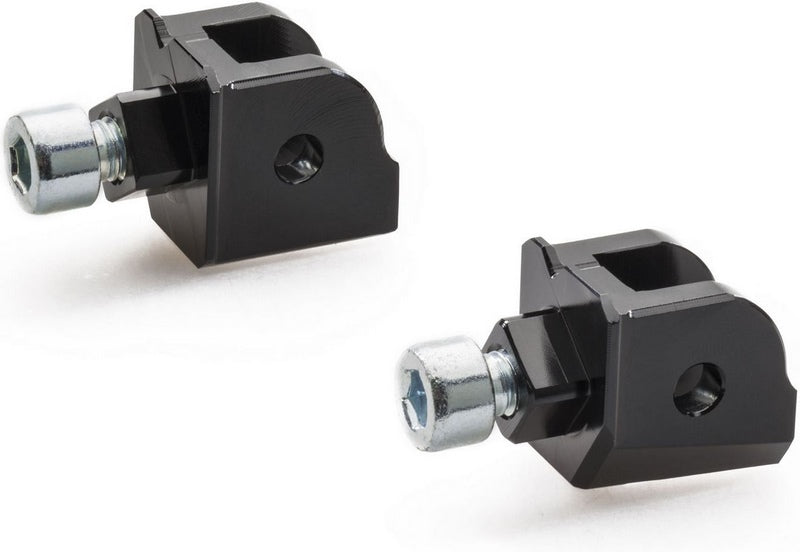 CNC Racing Footpegs kit EASY and TOURING - passenger adapters  Black | PEA05B