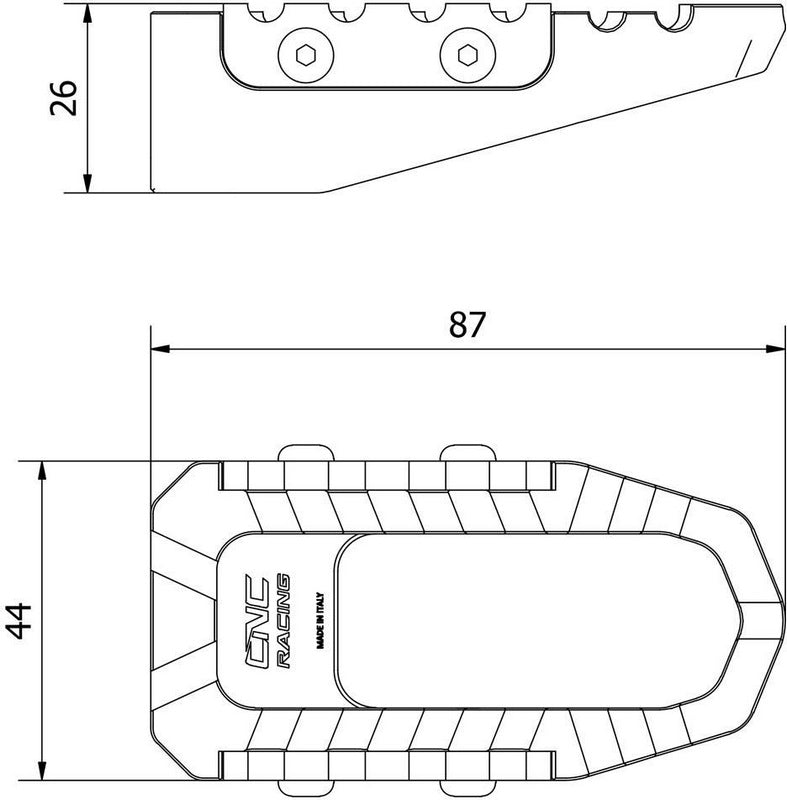 CNC Racing / シーエヌシーレーシング Kit poggiapiedi TOURING - pilota | PEP05