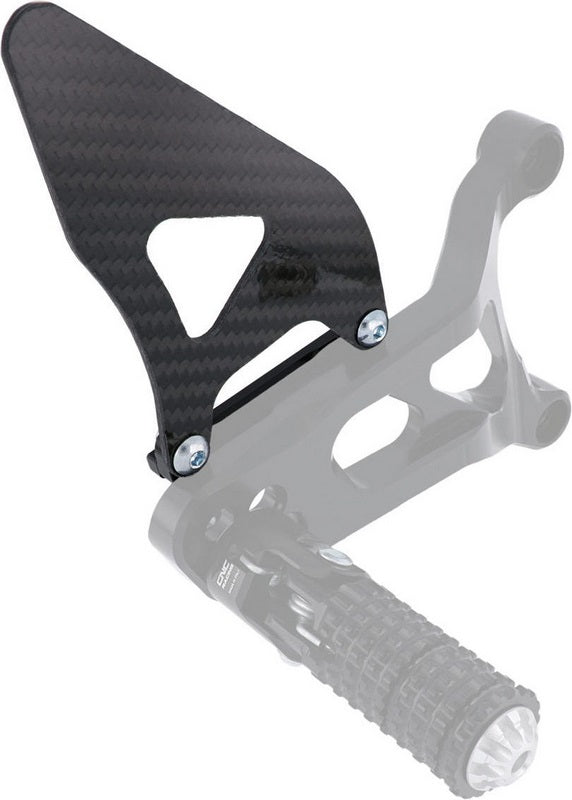 CNC Racing RH heel guard kit for rearsets PE227  Black | PES02B