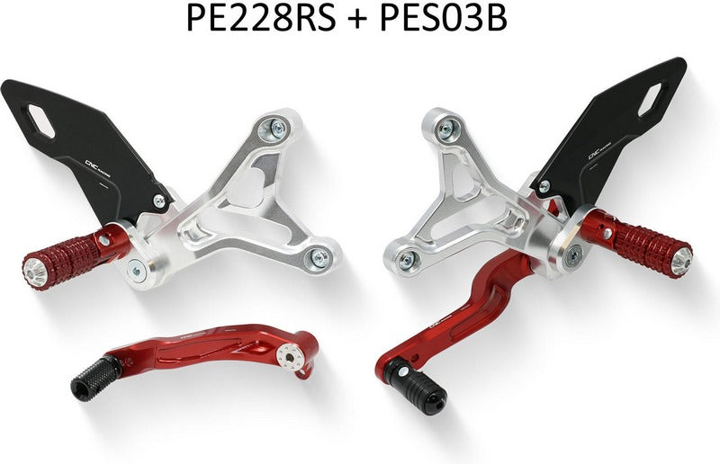 CNC Racing RH heel guard kit for rearsets PE228/PE229 | PES03