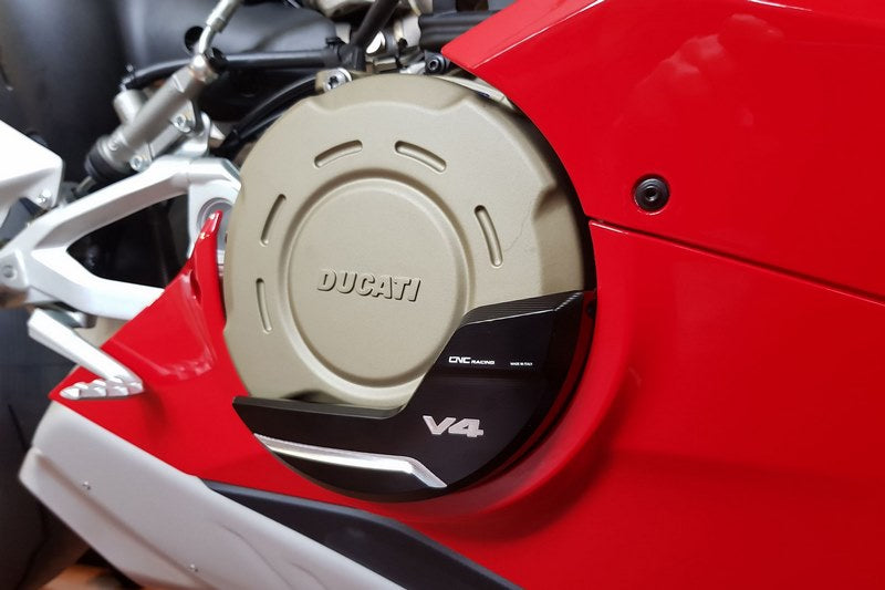 CNC Racing Clutch cover protector Ducati Panigale V4  Black/Silver | PR310BS