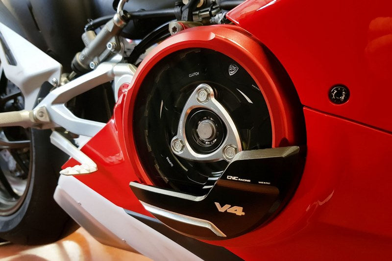 CNC Racing Clutch cover protector Ducati Panigale V4  Black/Silver | PR310BS