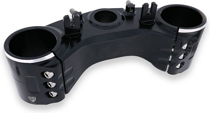 CNC Racing Triple clamps Ducati XDiavel - Bottom Yoke  Black/Silver | PSB09BS