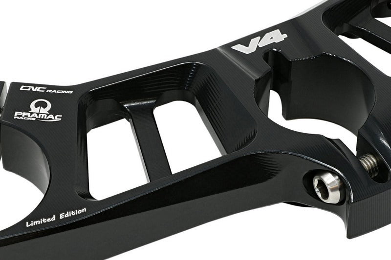 CNC Racing Triple clamps Ducati Panigale V4 - Top Yoke Pramac Racing Lim. Ed.  Black | PST15BPR