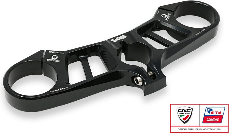 CNC Racing Triple clamps Ducati Panigale V4 - Top Yoke Pramac Racing Lim. Ed.  Black | PST15BPR