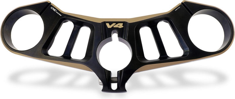 CNC Racing / シーエヌシーレーシング Triple clamps Ducati Panigale V4 - Top yoke - BICOLOR | PST15