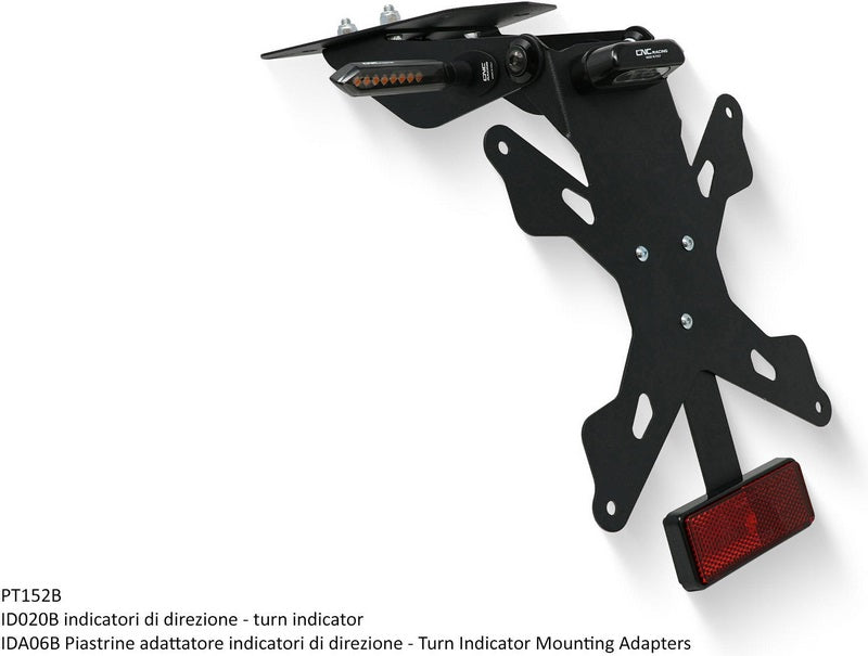 CNC Racing Adjustable license plate Ducati Monster / Supersport  Black | PT152B