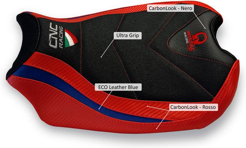 CNC Racing Seat cover Ducati Panigale V4 - Pramac Racing Limited edition  Black | SLD01PR