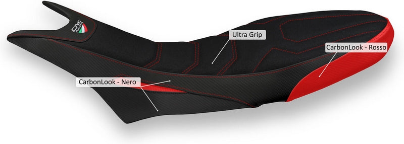 CNC Racing Seat cover Ducati Hypermotard 950  Black/Red | SLD05BR