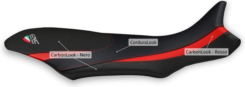 CNC Racing Seat cover MV Agusta Rivale  Black/Red | SLM02BR