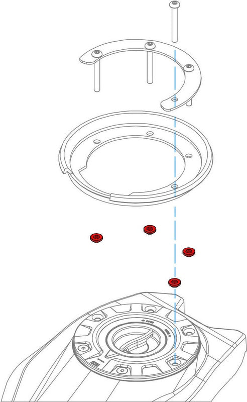 CNC Racing / シーエヌシーレーシング Fuel tank cap - Tank Lock flange spacers | TSA01