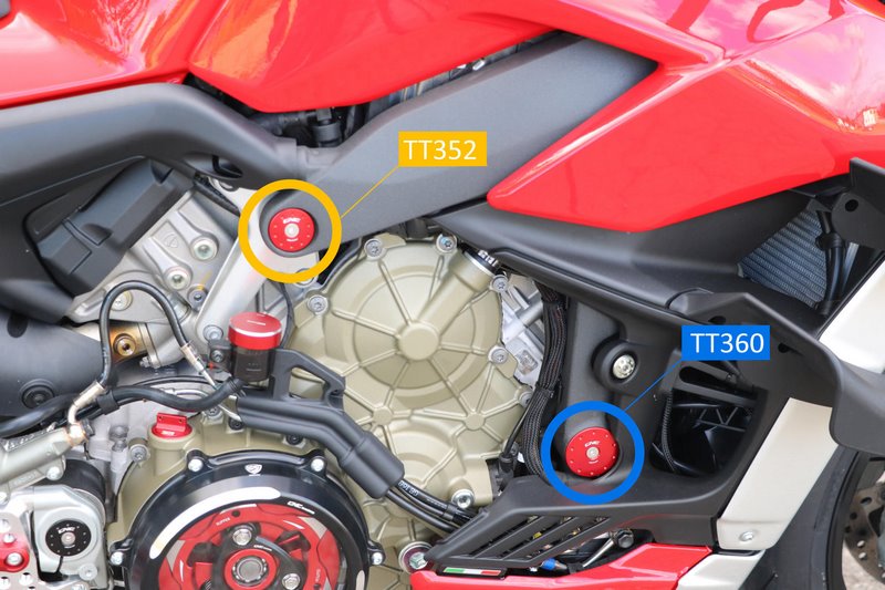 CNC Racing Frame caps set Ducati Streetfighter V4 | TT360