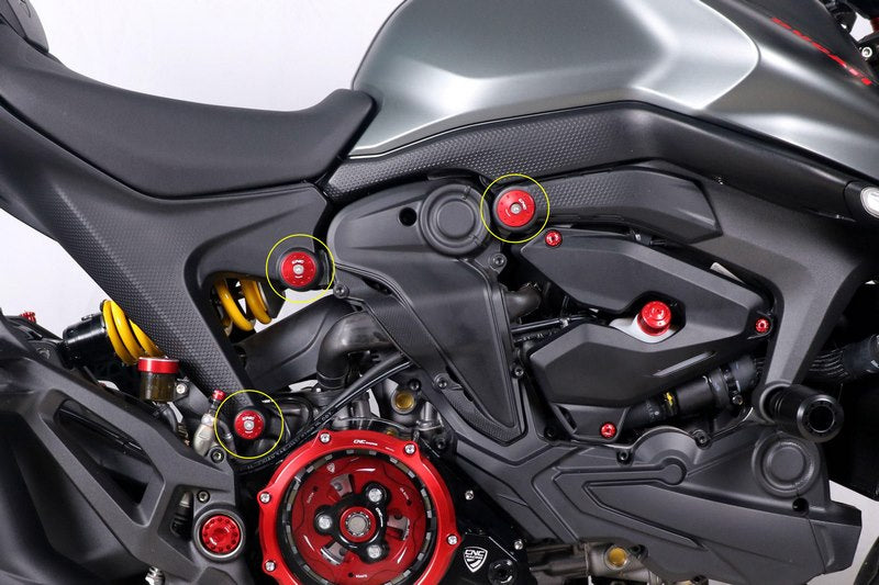 CNC Racing / シーエヌシーレーシング Frame caps kit Ducati Monster 937 (to be mounted with TC325) | TT364