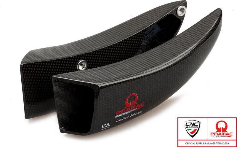 CNC Racing GP DUCTS - Front brake cooling system Pramac Racing Lim. Ed.  Glossy Carbon | ZA701KPR