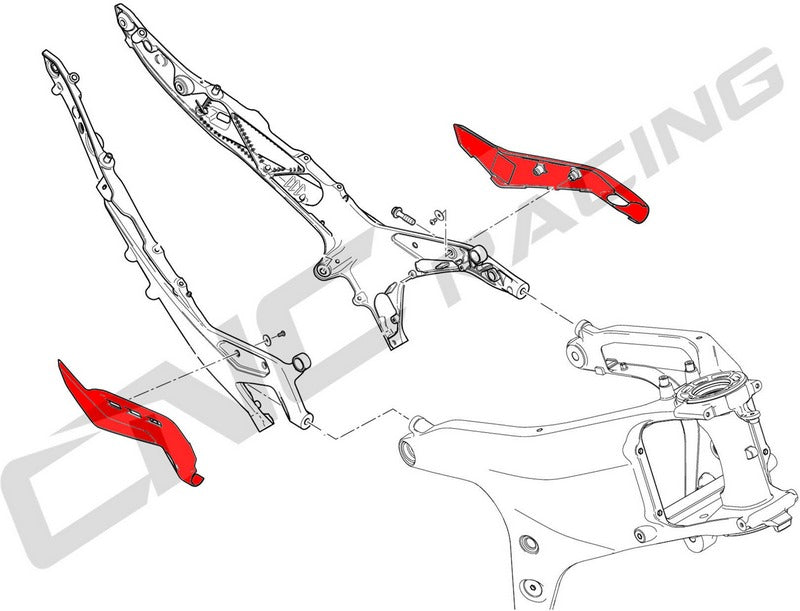 CNC Racing Rear subframe covers Ducati Panigale V4 - Matt Carbon  Matt Carbon | ZA863Y