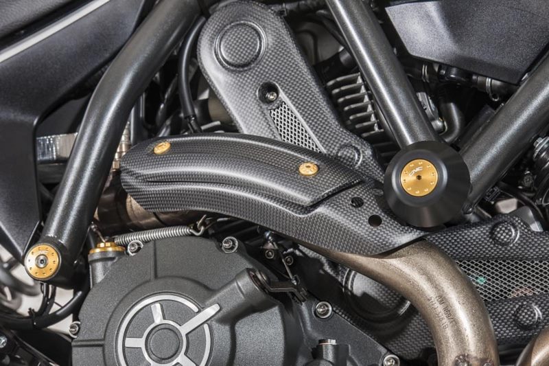 CNC Racing Exhaust pipe heat guard Ducati - matt carbon  Matt Carbon | ZA975Y