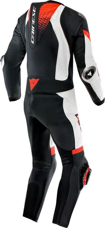 Dainese / ダイネーゼ LAGUNA SECA 6 PERF 1PC レザー スーツ ブラック/ホワイト/フルオレッド | 2015100061-N32
