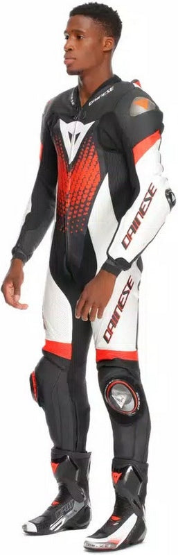 Dainese / ダイネーゼ LAGUNA SECA 6 PERF 1PC レザー スーツ ブラック/ホワイト/フルオレッド | 2015100061-N32