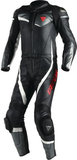 Dainese VELOSTER 2 TEILER LEDERKOMBI  black/anthracite/white  Size 48 | 201513433867010