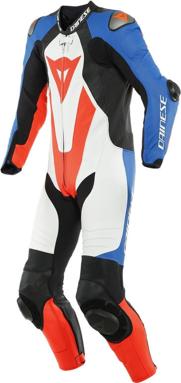 Dainese / ダイネーゼ LAGUNA SECA 5 1PC レザースーツ パーフォレーション ホワイト/ライトブルー/ブラック/フルオレッド | 201513467-88E