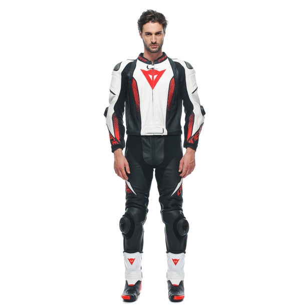 Dainese / ダイネーゼ Laguna Seca 5 2Pcs Leather Suit Black/White/Lava-Red | 201513481-A66