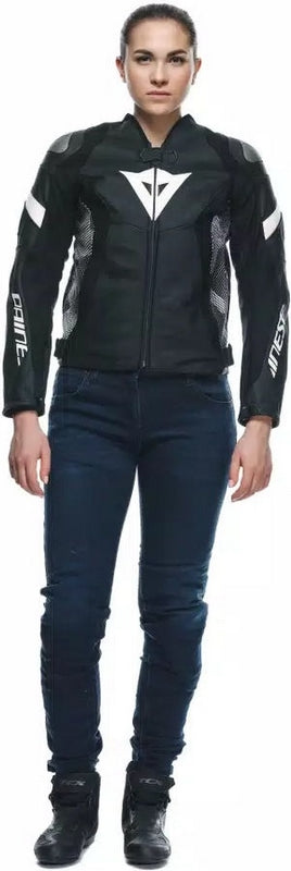 Dainese / ダイネーゼ AVRO 5 レザージャケット レディース ブラック/ブラック/ホワイト | 2015300002-948