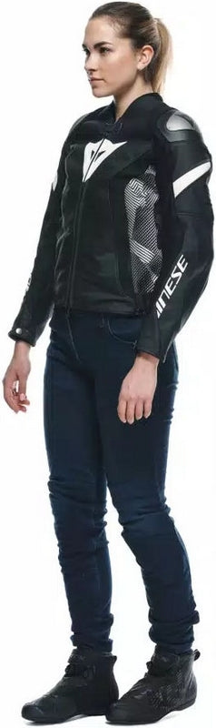 Dainese / ダイネーゼ AVRO 5 レザージャケット レディース ブラック/ブラック/ホワイト | 2015300002-948