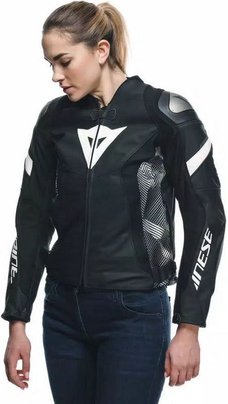 Dainese / ダイネーゼ AVRO 5 レザージャケット レディース ブラック/ブラック/ホワイト | 2015300002-948