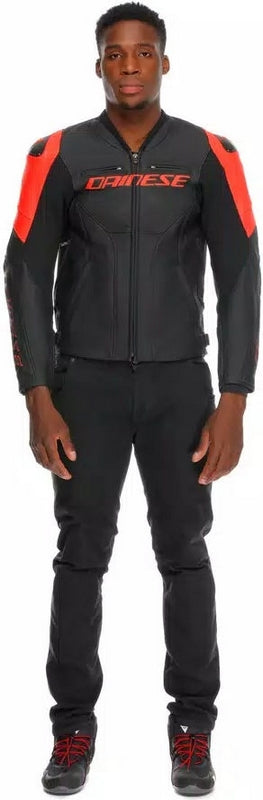 Dainese / ダイネーゼ RACING 5 レザージャケット ブラック/ブラック/フルオレッド | 2015300031-P75