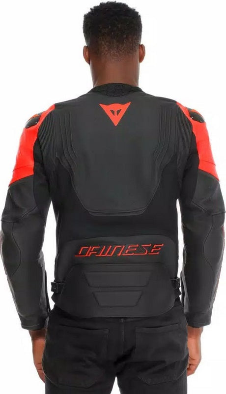 Dainese / ダイネーゼ RACING 5 PERF レザージャケット ブラック/ブラック/フルオレッド | 2015300032-P75